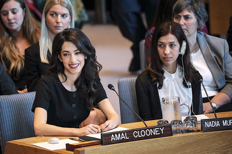 55364 Амаль Клуни и Надя Мурад бросили вызов Совету Безопасности ООН