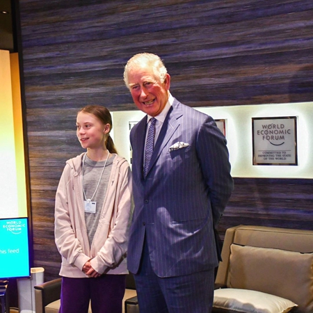 Принц Чарльз встретился с 17-летней экоактивисткой Гретой Тунберг в Давосе: о чем они говорили