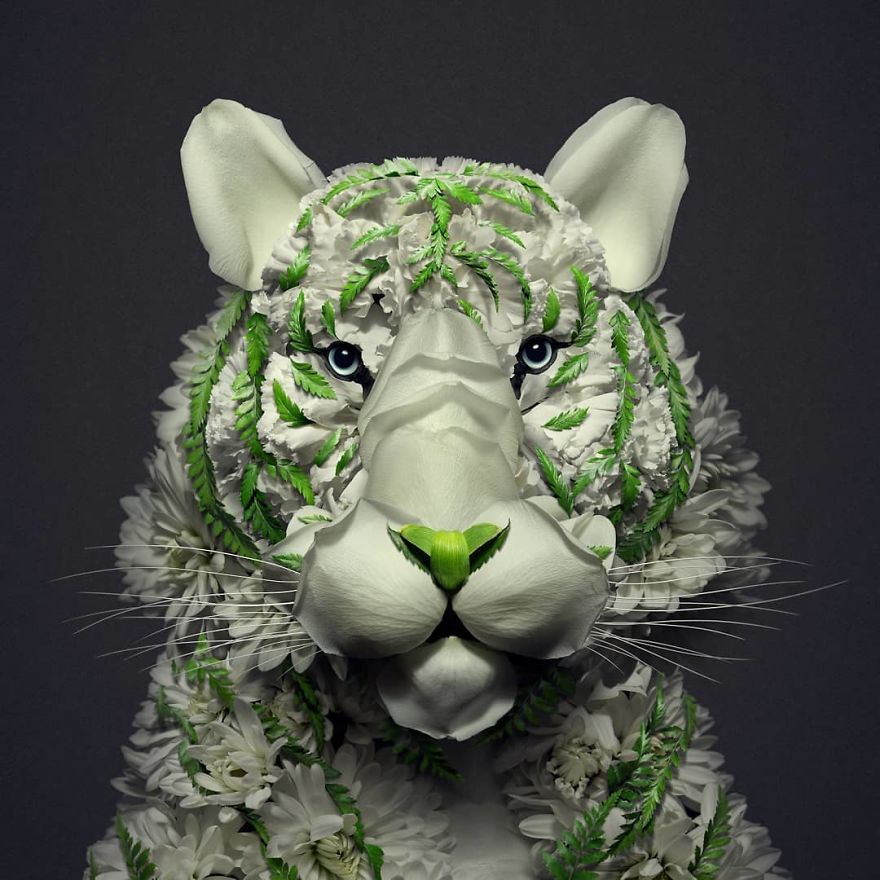 Монреальский художник создает скульптуры животных из природных материалов