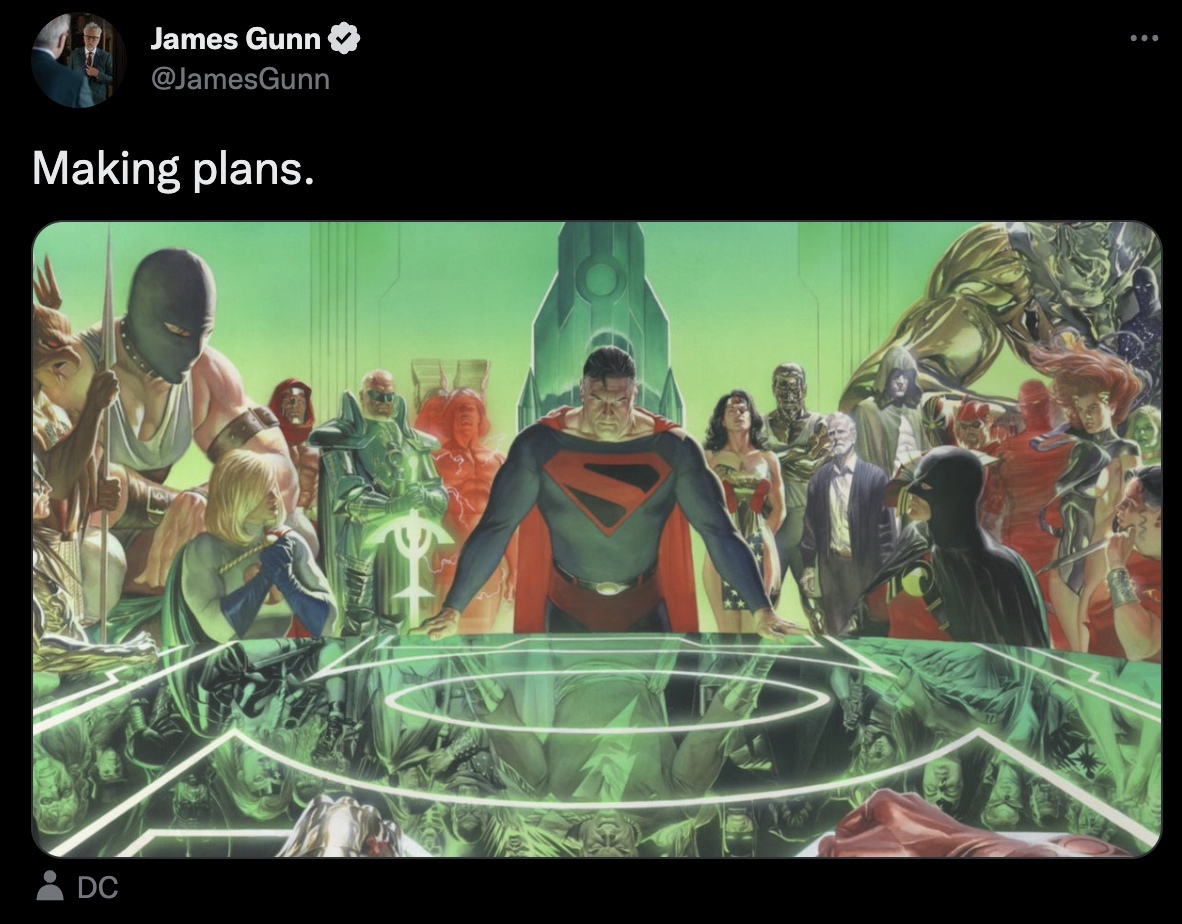 Лига справедливости в штабе &#8212; Джеймс Ганн тизерит новую вселенную DC